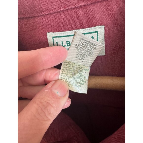 L.L. Bean Mens XXL Tall Burgundy Button-Up Shirt 100% Cotton With Chest Pockets - Picture 4 of 6